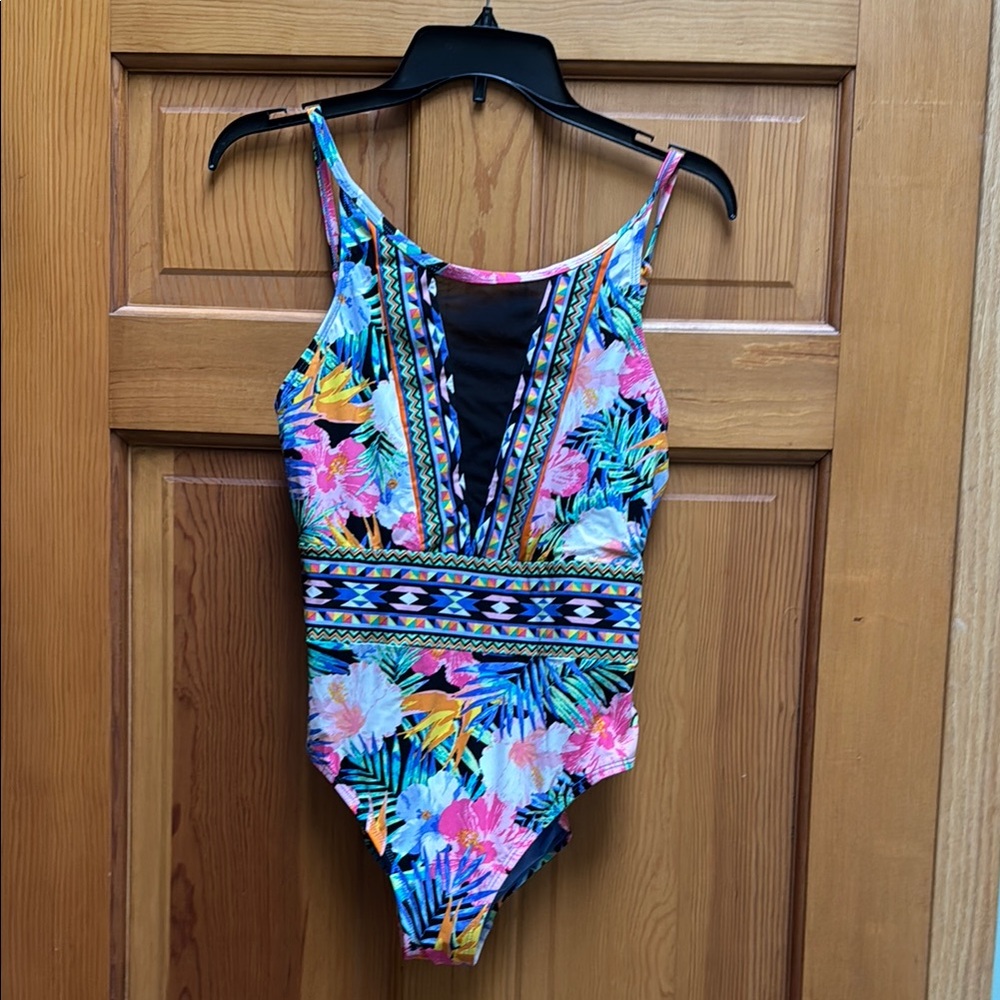 La Blanca Colorful Floral and Geometric Swimsuit